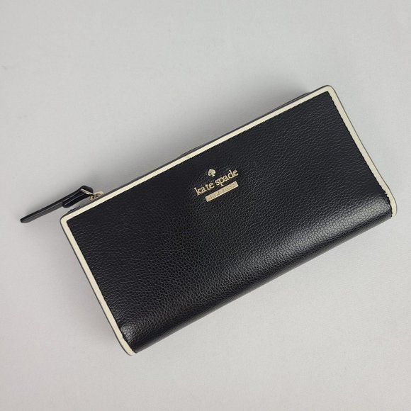 kate spade Handbags - Kate Spade Black & White Leather Wallet